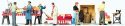 Flea Market/Garage Sale Set w/Accessories 4 -- pkg(7), HO, Preiser Kg 10623