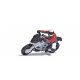 Super Racer 1 - Action Set -- Silver Motorcycle with Rider, 3 Sections of Highway Guardrails, HO, Busch Gmbh & Co Kg 7940