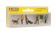 People with Dogs -- 4 of Each & 1 Garbage Can, HO, Noch Gmbh & Co 15471
