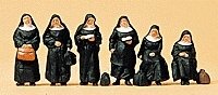 Passengers -- Nuns w/Luggage, HO, Preiser Kg 10402