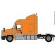 Freightliner Cascadia Mid-Roof Tractor - Assembled -- Yellow 1 (orange, Narrow Lettering Logo), N, Trainworx Inc 4258501