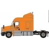 Freightliner Cascadia Mid-Roof Tractor - Assembled -- Yellow 1 (orange, Narrow Lettering Logo), N, Trainworx Inc 4258501