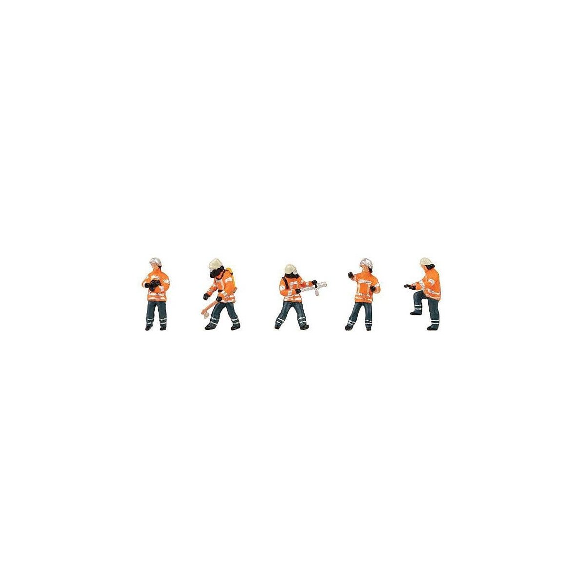 Era VI Firefighters -- Set 4 pkg(5), HO, Faller Gmbh 151680