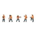 Era VI Firefighters -- Set 4 pkg(5), HO, Faller Gmbh 151680