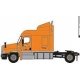 Freightliner Cascadia Mid-Roof Tractor - Assembled -- Yellow 2 (orange, Yellow Logo), N, Trainworx Inc 4258502