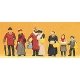 1900s People At Christmas Fair, HO, Preiser Kg 12195