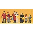 1900s People At Christmas Fair, HO, Preiser Kg 12195