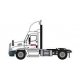 Freightliner Cascadia Raised-Roof 2-Axle Semi Tractor - Assembled -- XPO Logistics 2 (white, red), N, Trainworx Inc 4259102
