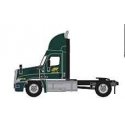 Freightliner Cascadia Raised-Roof 2-Axle Semi Tractor - Assembled -- ABF 5 (green, gray, yellow `ABF Freight` Logo), N, Trainwor
