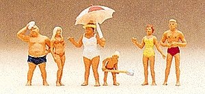 Recreation & Sports -- Family At The Beach, HO, Preiser Kg 10283