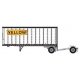 28′ Pup Van Trailer with Converter Dolly - Assembled -- Yellow 7 (white, orange Wide Lettering Logo), N, Trainworx Inc 4288507