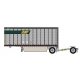 28′ Pup Van Trailer with Converter Dolly - Assembled -- ABF 4 (gray, green, yellow Logo in Upper Front), N, Trainworx Inc 4289
