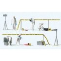 Crime Scene Investigation -- 5 Figures, Detail Accessories, HO, Preiser Kg 10800