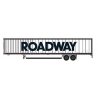 Hyundai 53′ Dry Van Semi Trailer with Skirts - Assembled -- Roadway 1 (white, black Billboard Block Lettering), N, Trainworx I