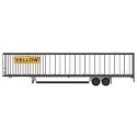 Hyundai 53′ Dry Van Semi Trailer with Skirts - Assembled -- Yellow 2 (white, orange Wide Lettering Logo), N, Trainworx Inc 453