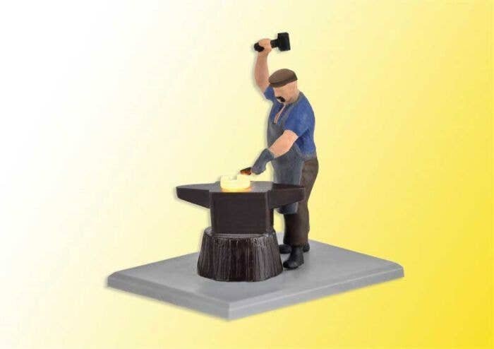 Animated Blacksmith with Glowing Iron -- 14-16 Volt AC or DC, HO, Viessmann Modellspielwaren 1514