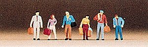 Passengers -- Walking pkg(6), N, Preiser Kg 79018