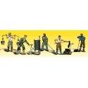 Scenic Accents(R) Figures -- Roofers pkg(6), N, Woodland Scenics 2128