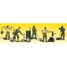Scenic Accents(R) Figures -- Roofers pkg(6), N, Woodland Scenics 2128