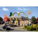 McDonald′s Restaurant w/McDrive -- Kit - 6-15/16 x 6-1/4 x 3-7/8 17.6 x 15.8 x 9.8cm, HO, Vollmer Gmbh 43634