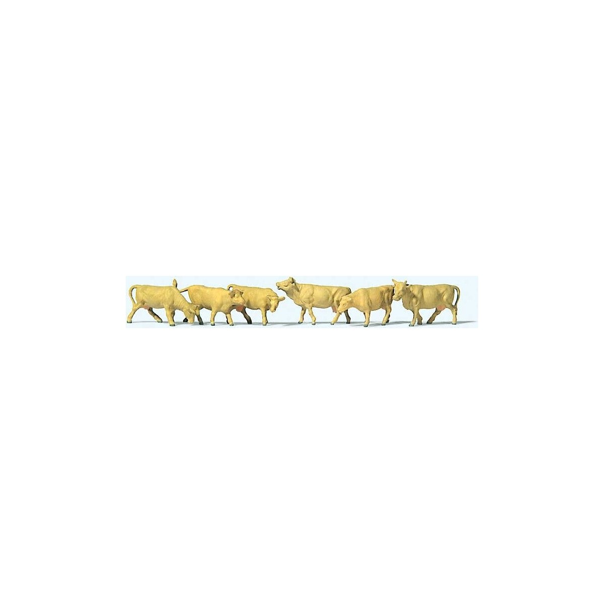 Light Brown Cows -- pkg(6), N, Preiser Kg 79229