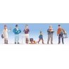 Holiday Shoppers pkg(6) -- Wearing Winter Clothes, HO, Walthers SceneMaster 6069