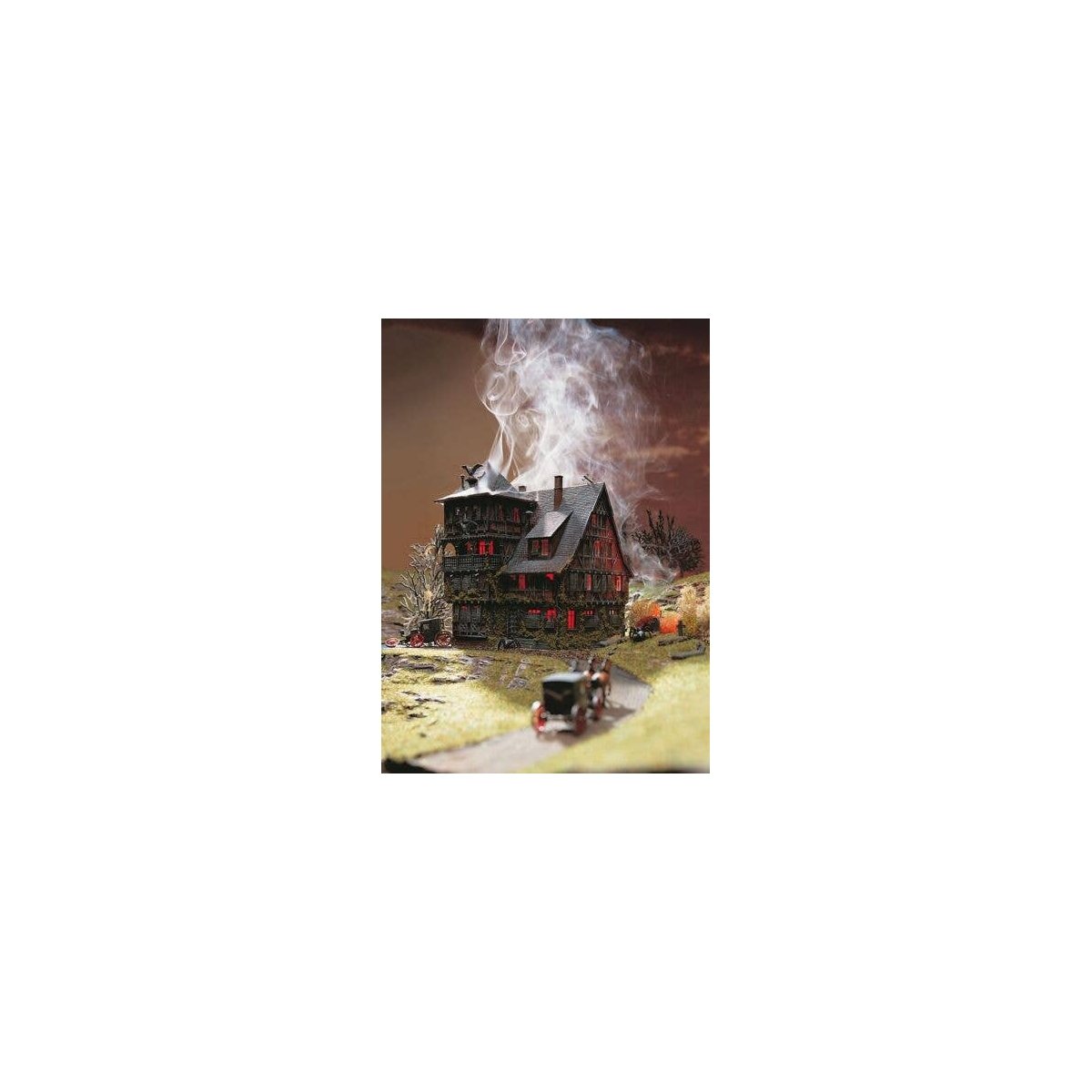 Vampire Villa - Kit -- 4-13/16 x 4-13/16 x 5-13/16′ 12 x 12 x 14.5cm, HO, Vollmer Gmbh 43679