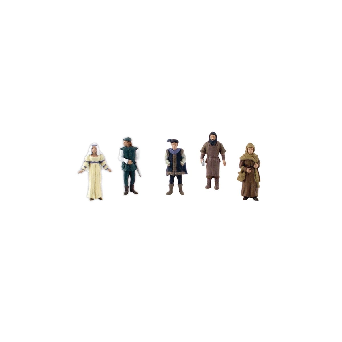 Scene-A-Rama(R) Figures -- Castle Dwellers pkg(5), All Scales, Woodland Scenics 4442