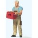 Man with Beer Crate Individual Figure, HO, Preiser Kg 28234