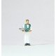 Individual Figure - Working People -- Waiter with Serving Tray (White Uniform, Green Vest), HO, Preiser Kg 28044