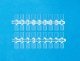 Clear Base Plates -- 1/4 x 3/16′ .7 x cm pkg(108), HO, Preiser Kg 97001