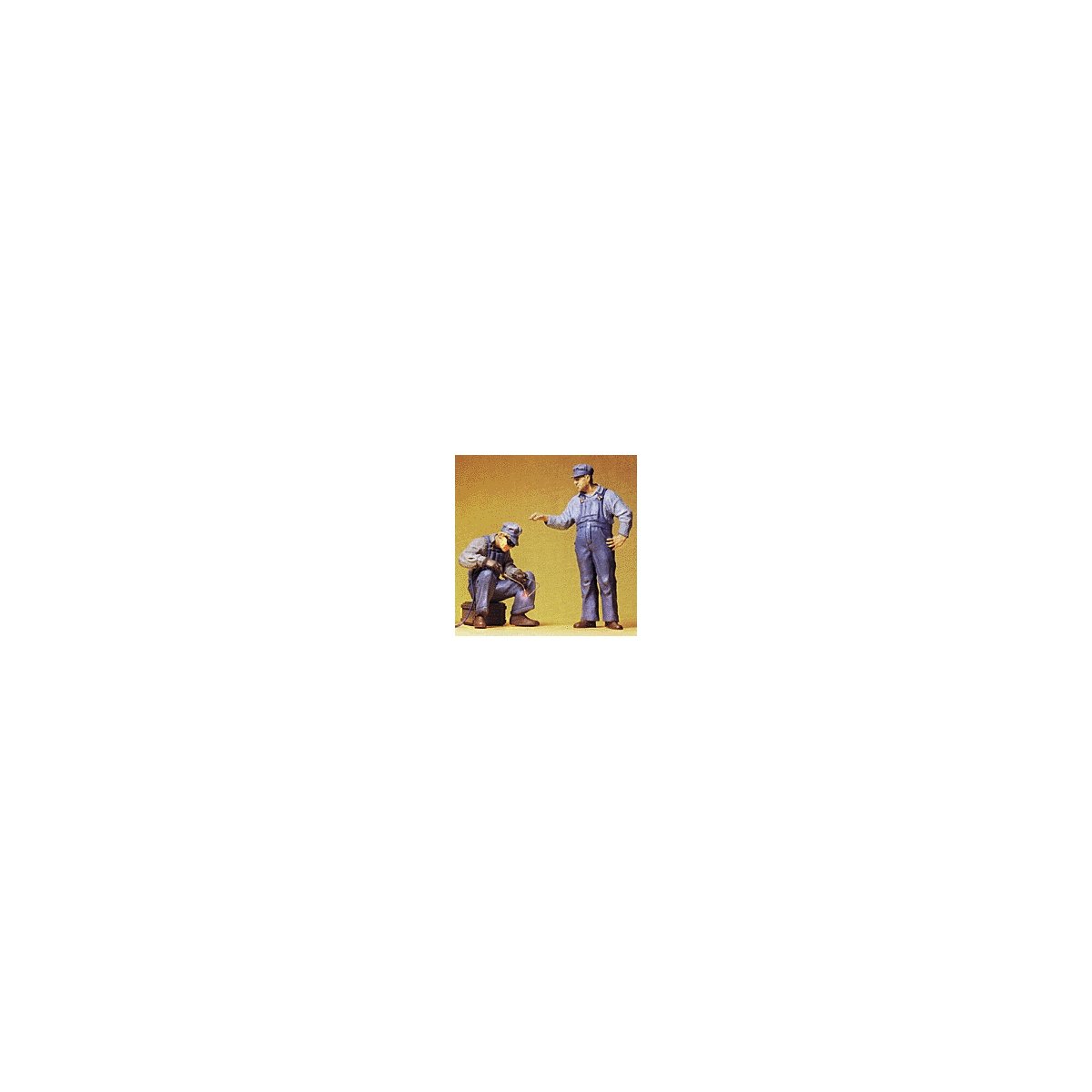 People Working -- US Track Workers (welder & helper, steam-era), G, Preiser Kg 45075