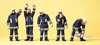 Emergency - Modern German Firefighters -- Technical Support Personnel, HO, Preiser Kg 10486