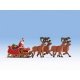 Santa Claus with Sleigh and 4 Reindeer, HO, Noch Gmbh & Co 15924