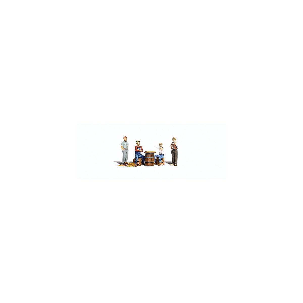 Scenic Accents(R) Figures -- Checkers Players pkg(4), O, Woodland Scenics 2727