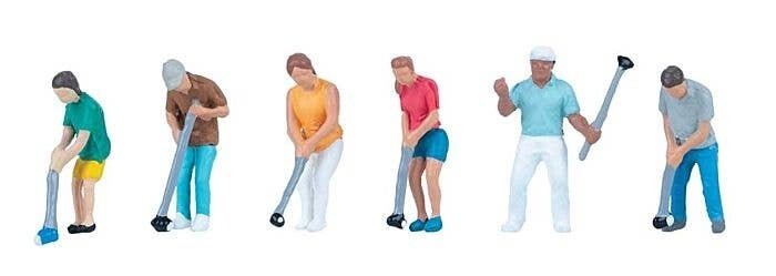 Miniature Golf Players -- pkg(6), HO, Faller Gmbh 151693