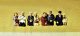 Passengers -- Seated Couples pkg(8), HO, Preiser Kg 10387