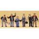 United States Railroad Transition-Era Freight Train Crew -- pkg(6), HO, Preiser Kg 10453
