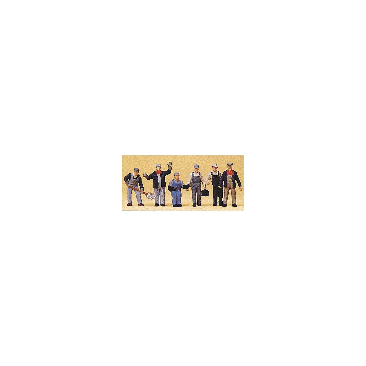 United States Railroad Transition-Era Freight Train Crew -- pkg(6), HO, Preiser Kg 10453
