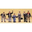 United States Railroad Transition-Era Freight Train Crew -- pkg(6), HO, Preiser Kg 10453