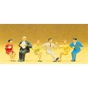 Seated Diners -- pkg(6), HO, Preiser Kg 10103