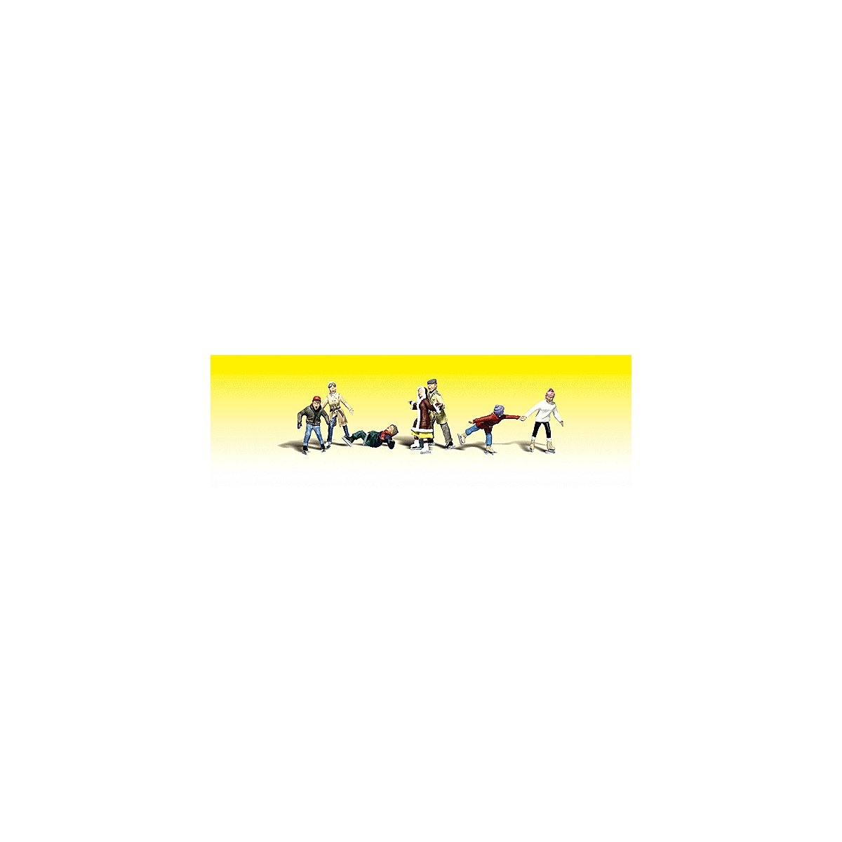 Scenic Accents(R) Figures -- Ice Skaters pkg(7), N, Woodland Scenics 2184