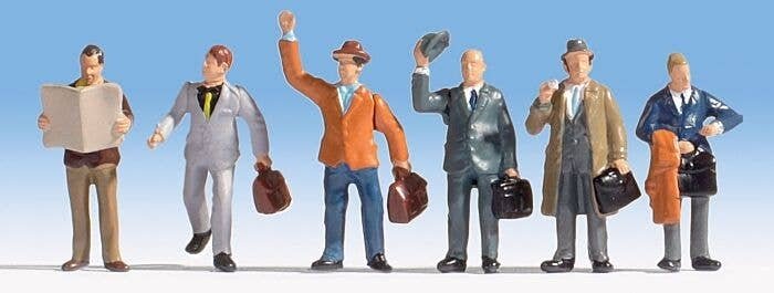 Business Travelers -- pkg(6), HO, Walthers SceneMaster 6024