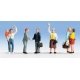 Travelers Saying Farewell pkg(6), HO, Walthers SceneMaster 6054