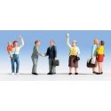 Travelers Saying Farewell pkg(6), HO, Walthers SceneMaster 6054