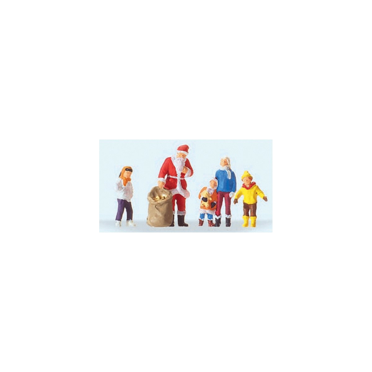 Santa Cluas with 4 Children, HO, Preiser Kg 29098