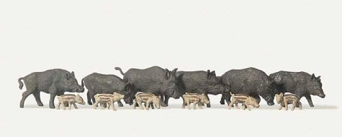 Wild Pigs/Boar - Economy Series -- pkg(12), HO, Merten 215028