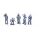 Recreation & Sports -- Fishermen pkg(5), HO, All Scale Miniatures 870994