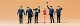 Workers -- Railway Personel w/Passenger, N, Preiser Kg 79144