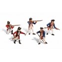 Scene-A-Rama(R) Figures -- Revolutionary War Soldiers pkg(5), All Scales, Woodland Scenics 4454